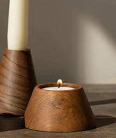 Block Wooden Candleholders (set of 3)