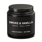 Gift for Men's SMOKE & VANILLA Aromatherapy Candles, Men's Candle Set, Home Aromatherapy Candles, Men's Gifts, 1 or 4-piece set