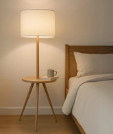 Modern Wooden Tripod Standing Lamp