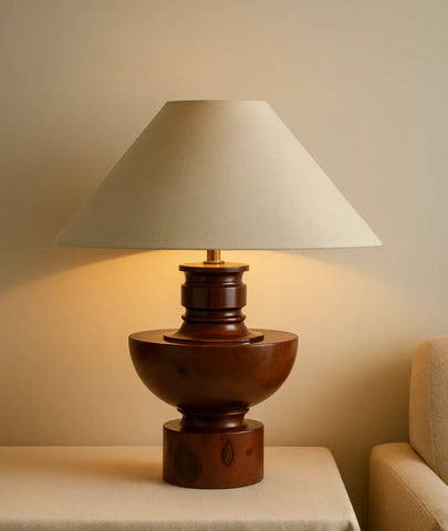 Red Rock Wooden Table Lamp