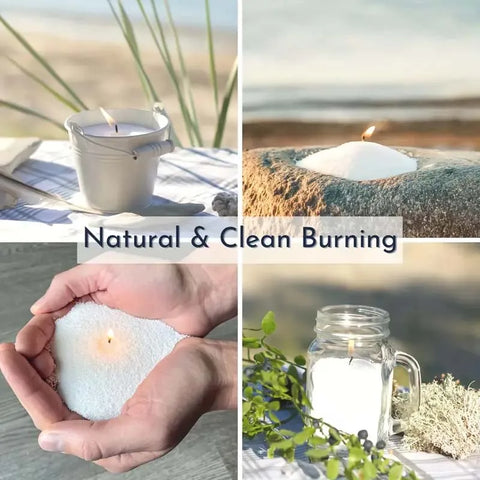 200/500g Pearl Candle Wax with Wicks Set- DIY Candle Making Kit - Refillable Pearled Sand for Pillar Candle Weddings & Parties