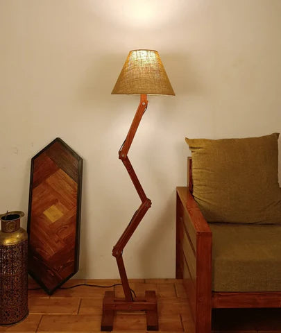 Angler Wooden Floor Lamp