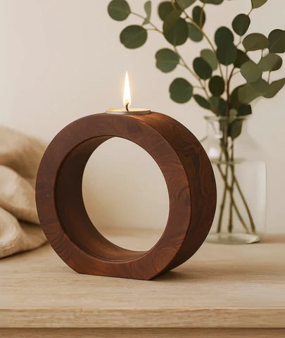 Concentric Wooden Candle Holder (Set of 3)