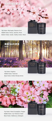 100% Natural Soy Wax Candles Jar Sandalwood Scented Black Candles Glass Container Home Decorative Vase