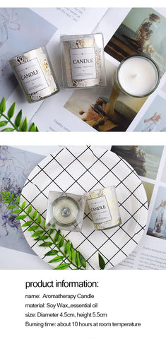 Romantic Soy Wax Scented Aromatic Candle Smokeless Floral Fragrance Candles Wedding Party Birthday Souvenir Guest Gift Candles