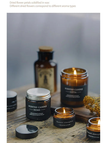 Luxury Perfume Candle Scented Candles Aromatherapy Bathroom Flowers Soy Wax Fragrance Gift Set Wholesale In Glass Jar With Lid