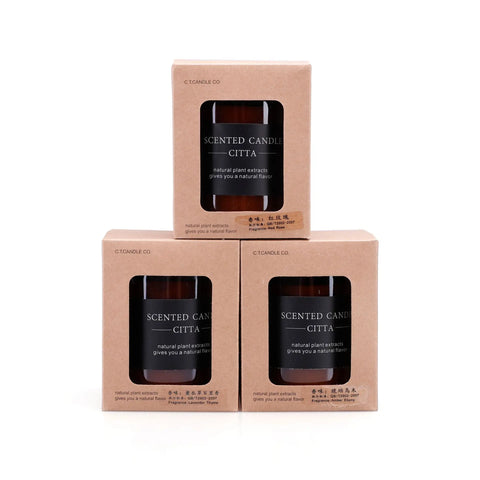 Luxury Perfume Candle Scented Candles Aromatherapy Bathroom Flowers Soy Wax Fragrance Gift Set Wholesale In Glass Jar With Lid