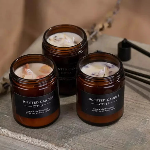 Luxury Perfume Candle Scented Candles Aromatherapy Bathroom Flowers Soy Wax Fragrance Gift Set Wholesale In Glass Jar With Lid