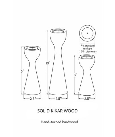 Pillar Tea-Lights Candle Holder (set of 3)