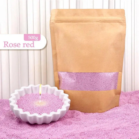 500g Colorful Sand Wax Particle Smokeless Layered Material DIY Sand Painting Wax Handmade Aromatherapy Candle Sand Wax