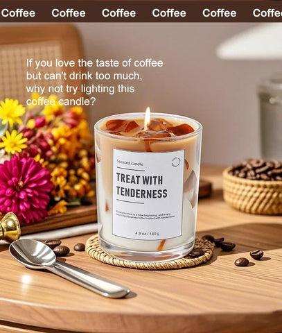 Scented Candles Coffee Flavored Candle Smokeless Soy Wax Candles Home Decoration m