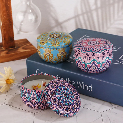 Iron can, soy wax, aromatherapy candles, smokeless fragrance candles, birthday gifts, and souvenirs