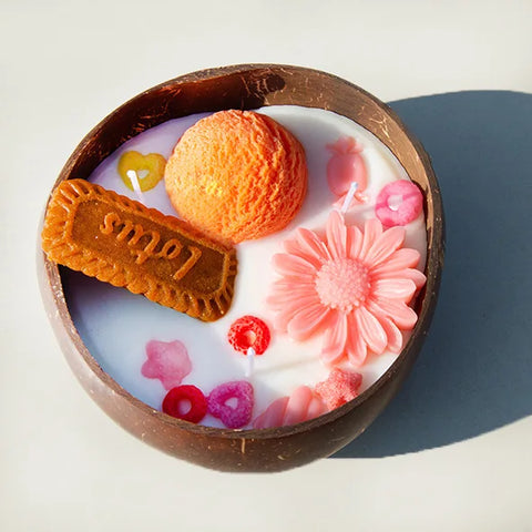 1pcs Coconut Shell Aromatherapy Candles Atmosphere Fragrance Bridesmaid Bridesmaid Gift for Guests Favors Room Decoration