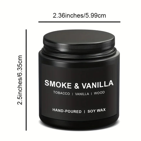 Gift for Men's SMOKE & VANILLA Aromatherapy Candles, Men's Candle Set, Home Aromatherapy Candles, Men's Gifts, 1 or 4-piece set