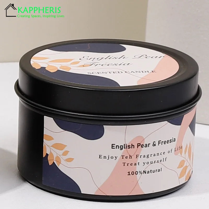 Scented Aromatic Candles Crystal Dried Flower Candle In Gold Tin Jars for Home Decoration Centerpiece Wedding Guest Gift Candles