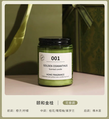 Scented candle gift set. Bedroom girl fragrance home fragrance. Birthday gift romance kit Rattan Fragrance cup wax soap gift box