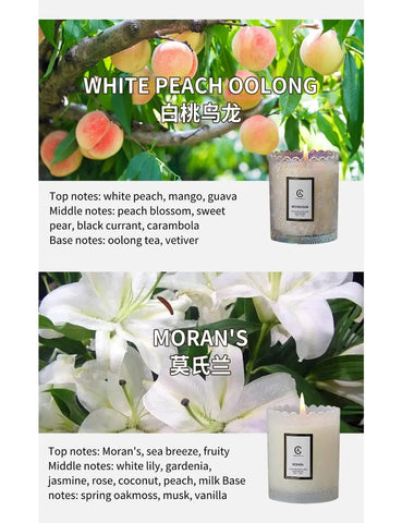 Lace CupHome Use For Bedroom Aromatherapy Candle To Aid Sleep Lace Glass Cup Soy Wax Candle Gift Romatherapy Candle Long-lasting