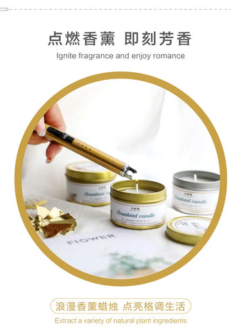 Scented Aromatic Candles Crystal Dried Flower Candle In Gold Tin Jars for Home Decoration Centerpiece Wedding Guest Gift Candles