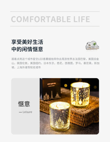 Martha London Street View with scented candles LED light atmosphere scented candles Goddess Day birthday gift