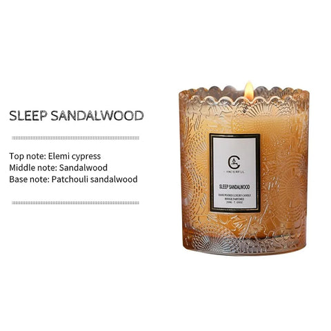 Lace CupHome Use For Bedroom Aromatherapy Candle To Aid Sleep Lace Glass Cup Soy Wax Candle Gift Romatherapy Candle Long-lasting