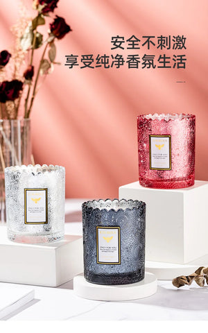 Candle Jar Glass Handmade Soybean Candles Home Decoration Romantic Fragrance Candle Wedding Gift Birthday Candle