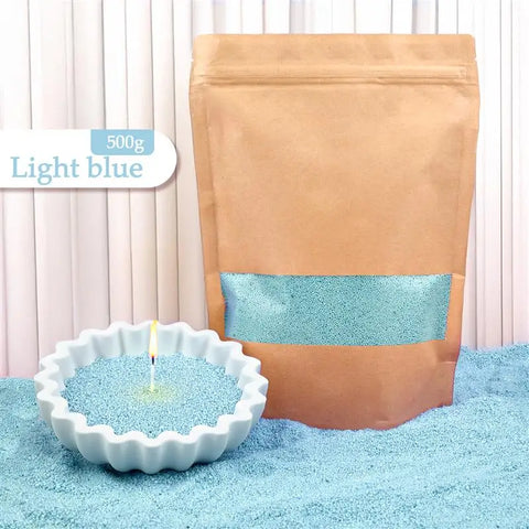 500g Colorful Sand Wax Particle Smokeless Layered Material DIY Sand Painting Wax Handmade Aromatherapy Candle Sand Wax
