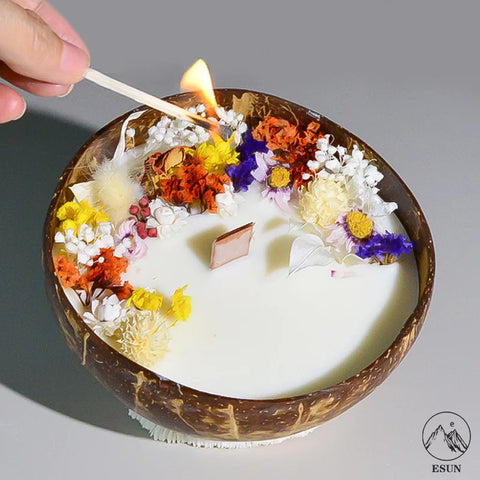 1pcs Coconut Shell Aromatherapy Candles Atmosphere Fragrance Bridesmaid Bridesmaid Gift for Guests Favors Room Decoration