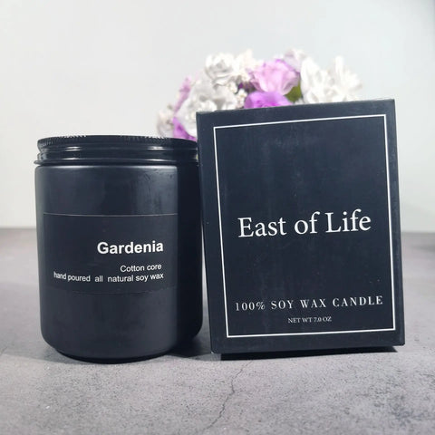 7x 9cm Black Cup Wax Handmade Smokeless Soy Wax Frosted Glass Cup Aromatherapy Candle Sandalwood Lavender Cedar Fragrance Gift