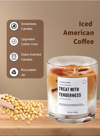 Scented Candles Coffee Flavored Candle Smokeless Soy Wax Candles Home Decoration m