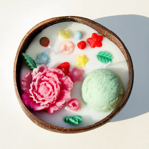 1pcs Coconut Shell Aromatherapy Candles Atmosphere Fragrance Bridesmaid Bridesmaid Gift for Guests Favors Room Decoration