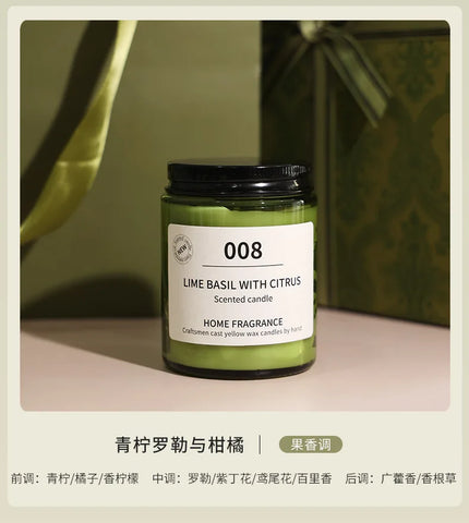 Scented candle gift set. Bedroom girl fragrance home fragrance. Birthday gift romance kit Rattan Fragrance cup wax soap gift box