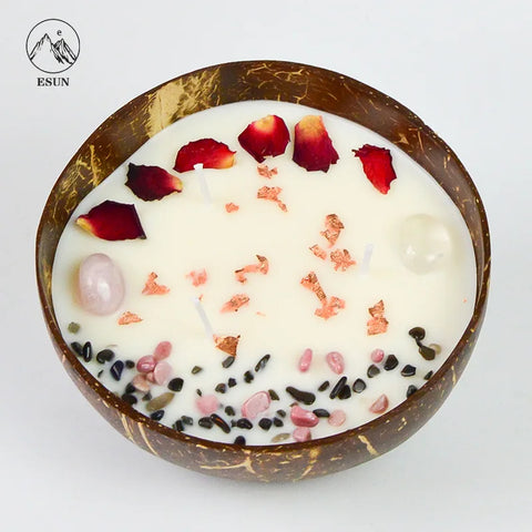 1pcs Coconut Shell Aromatherapy Candles Atmosphere Fragrance Bridesmaid Bridesmaid Gift for Guests Favors Room Decoration