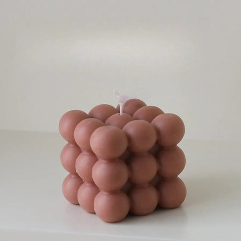 1Pc Bubble Cube Shaped Candle Handmade Scented Candle Aromatherapy Soy Wax Candle Home Decoration Wedding Birthday Party Candles