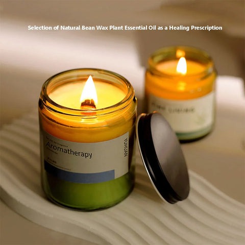 Tea Aroma Candle Gift Box for Home Bedroom Long lasting Fragrance Expansion Plant Soy Wax Fragrance Ornament with Handheld Gift