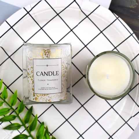 Romantic Soy Wax Scented Aromatic Candle Smokeless Floral Fragrance Candles Wedding Party Birthday Souvenir Guest Gift Candles