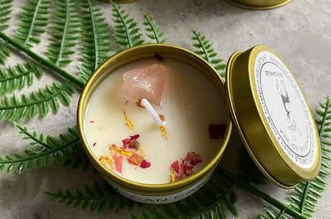 2025 Scented Long Lasting Soy Fragrance Smokeless Fragrance Candle Candles Crystal Stone Dried Flower for Home Decorstion Candle