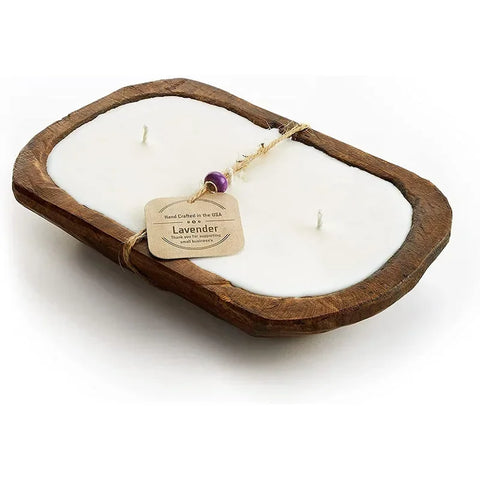 Handmade paulownia wooden tray christmas wooden candle holder