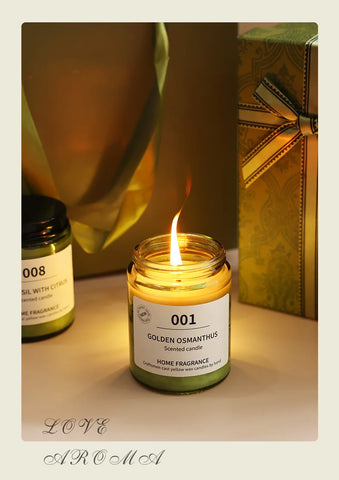 Scented candle gift set. Bedroom girl fragrance home fragrance. Birthday gift romance kit Rattan Fragrance cup wax soap gift box