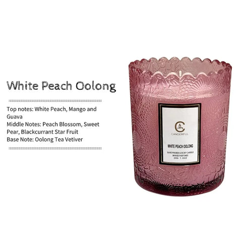 Lace CupHome Use For Bedroom Aromatherapy Candle To Aid Sleep Lace Glass Cup Soy Wax Candle Gift Romatherapy Candle Long-lasting