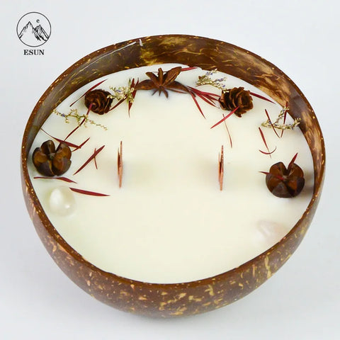 1pcs Coconut Shell Aromatherapy Candles Atmosphere Fragrance Bridesmaid Bridesmaid Gift for Guests Favors Room Decoration