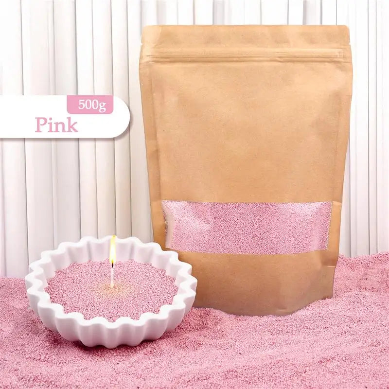 500g Colorful Sand Wax Particle Smokeless Layered Material DIY Sand Painting Wax Handmade Aromatherapy Candle Sand Wax