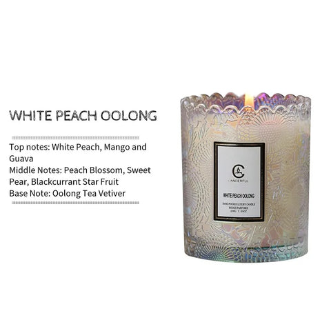 Lace CupHome Use For Bedroom Aromatherapy Candle To Aid Sleep Lace Glass Cup Soy Wax Candle Gift Romatherapy Candle Long-lasting