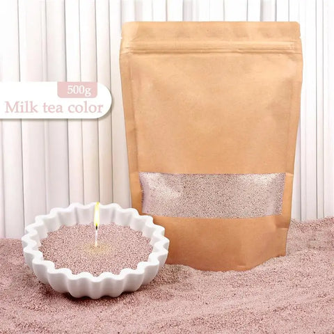 500g Colorful Sand Wax Particle Smokeless Layered Material DIY Sand Painting Wax Handmade Aromatherapy Candle Sand Wax