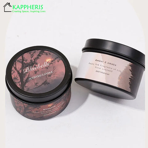 Scented Aromatic Candles Crystal Dried Flower Candle In Gold Tin Jars for Home Decoration Centerpiece Wedding Guest Gift Candles