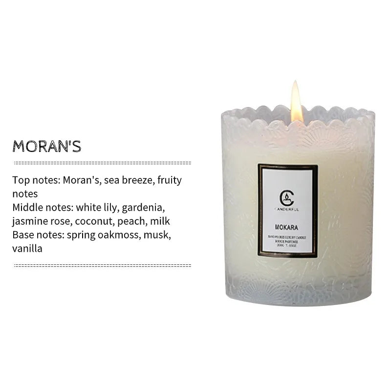 Lace CupHome Use For Bedroom Aromatherapy Candle To Aid Sleep Lace Glass Cup Soy Wax Candle Gift Romatherapy Candle Long-lasting