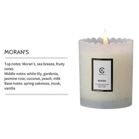 Lace CupHome Use For Bedroom Aromatherapy Candle To Aid Sleep Lace Glass Cup Soy Wax Candle Gift Romatherapy Candle Long-lasting