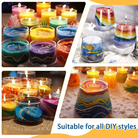 500g Colorful Sand Wax Particle Smokeless Layered Material DIY Sand Painting Wax Handmade Aromatherapy Candle Sand Wax