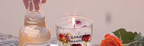 Real Flower Jelly Wax Scented Candle Bedroom Essential Oil Scented DIY Crystal Cup Wax with Hand Gift Fragrance