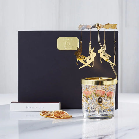 Back-to-school season birthday and Valentine's Day can be customized environmentally natural soybean candle with dried flowers