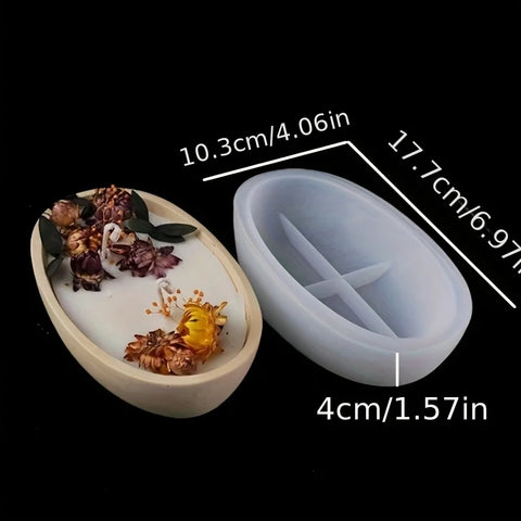 Reusable Oval Moulds - DIY Craft Moulds - Plaster and Cement Mixes, Candle Making Moulds, Soap Making Supplies, Craft Tools